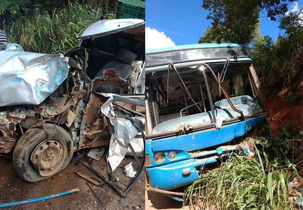 Ultrapassagem proibida provoca acidente grave na MGC-120, em Ferros