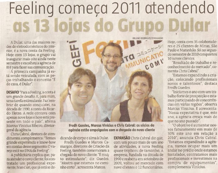 Grupo Dular no Estado de Minas
