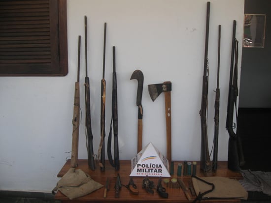 Polícia apreende armas usadas em arrombamentos em Ferros