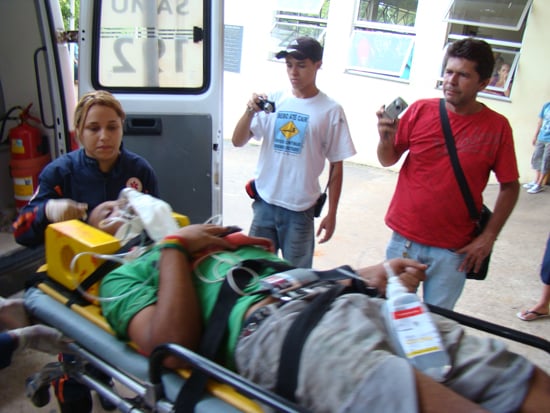 Funcionário de madeireira tem a cabeça prensada na Osório Sampaio