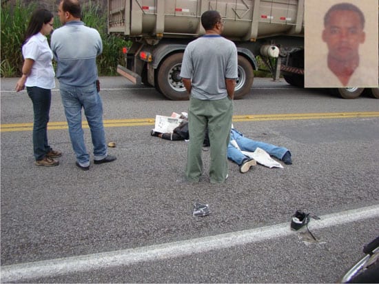 Monlevadense cai de moto na 381, é atropelado e morre na hora