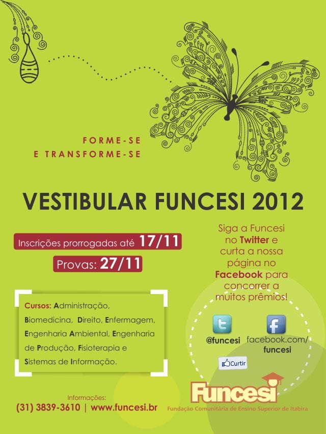 Inscrições prorrogadas para o Vestibular Funcesi