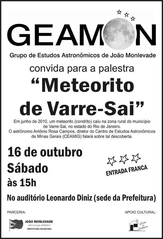 Monlevade recebe descobridor de meteorito