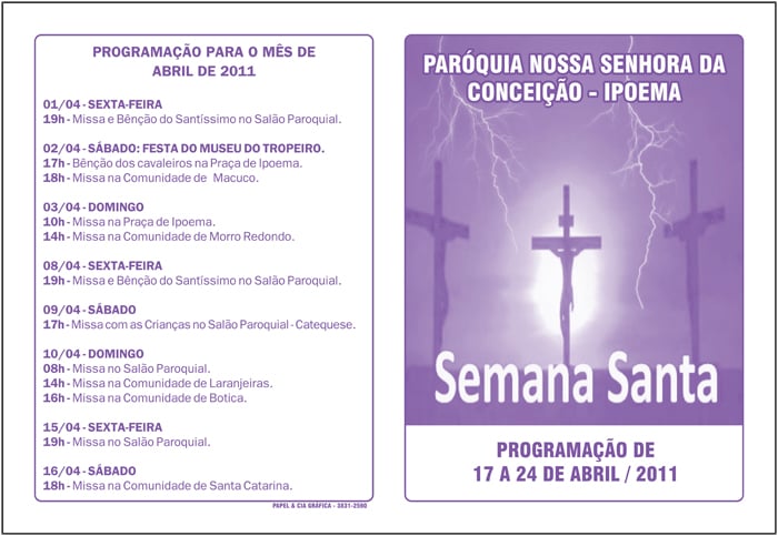 Confira a programação da Semana Santa em Ipoema