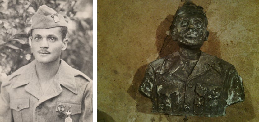 Vândalos destroem estátua de ex-soldado da II Guerra e fundador do grupo de Escoteiros de Itabira