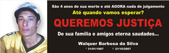 Família pede justiça em caso de assassinato