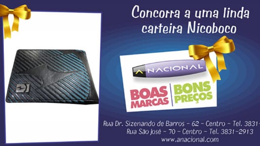 Concorra a uma carteira Nicoboco da loja A Nacional