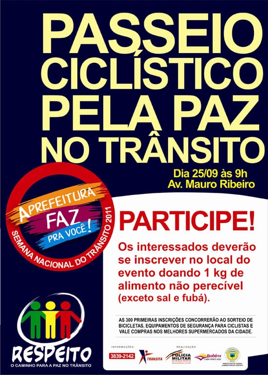 Passeio Ciclístico encerra Semana Nacional do Trânsito em Itabira