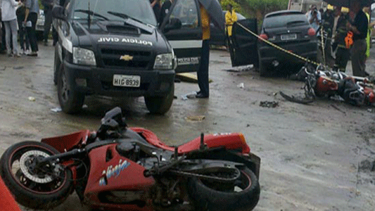 Dois motociclistas itabiranos morrem em acidente na BR-101, na Grande Vitória