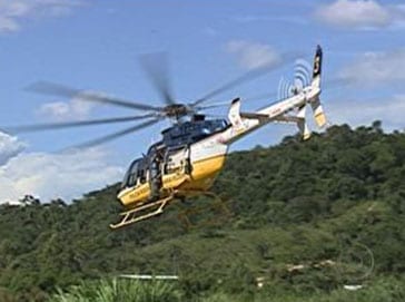 PRF usa helicóptero em operação preventiva até o Carnaval
