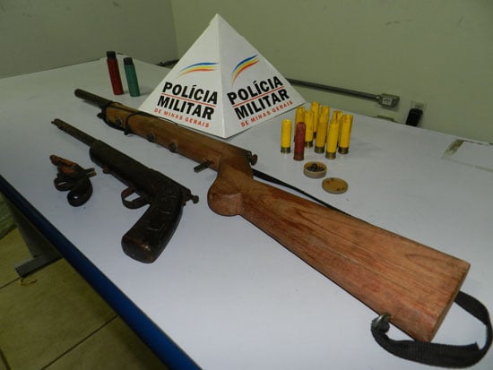 Caseiro é preso com armas e munições dentro de propriedade rural