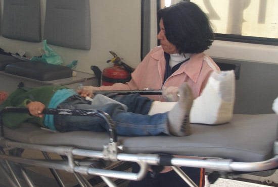 Criança de sete anos tem pé esmagado em linha férrea