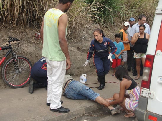 Mais um homem fica ferido após acidente com bicicleta no bairro Água fresca