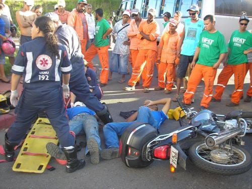 Acidente em rotatória