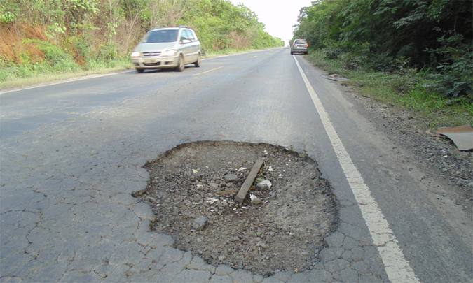 BR-381: rodovias na região de Itabira exigem atenção redobrada com a chuva e buracos na pista