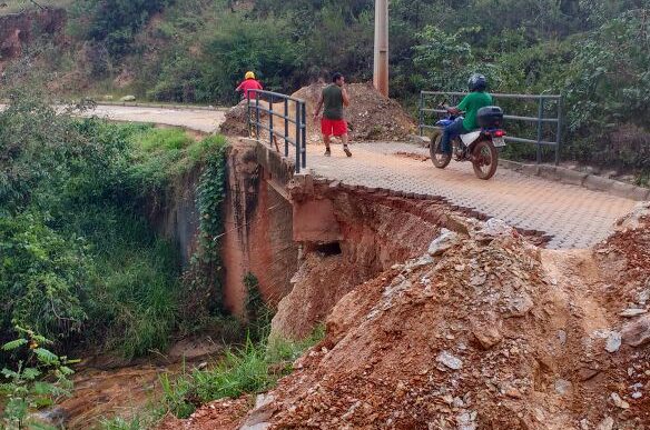 Em Conceição do Mato Dentro, moradores cobram agilidade da Prefeitura no reparo de pontes danificadas pela chuva
