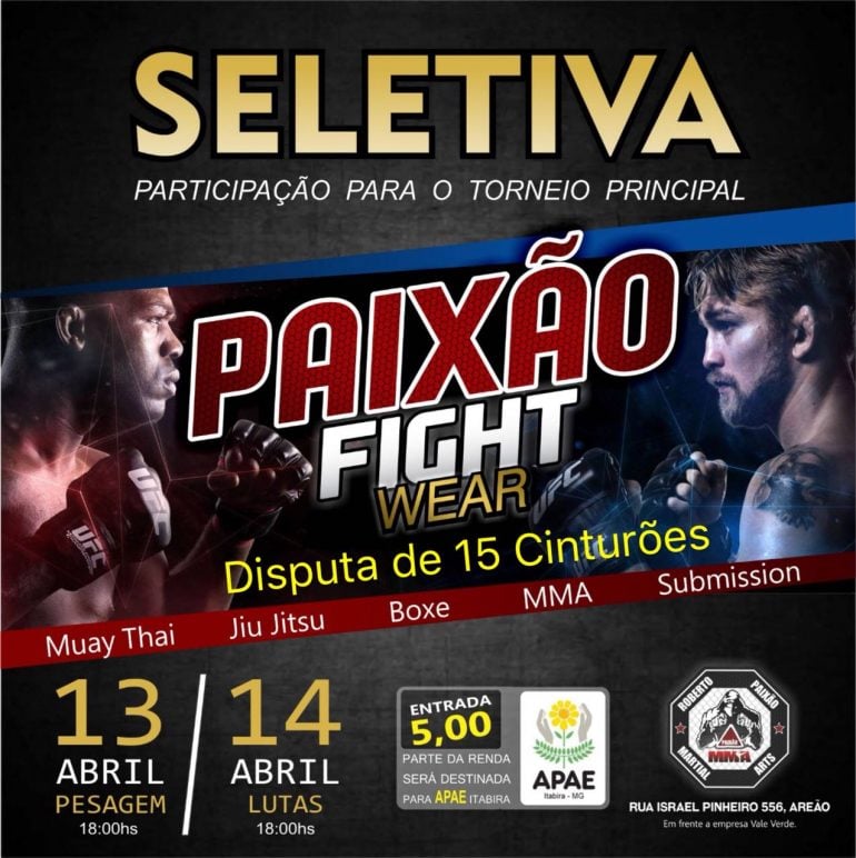 Paixão Fight Wear reúne lutadores de MMA de vários estados do Brasil em Itabira