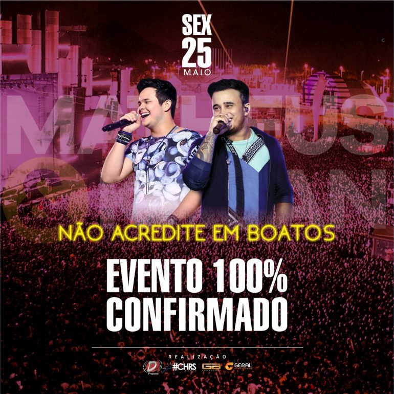 Produção desmente cancelamento de show; Matheus e Kauan desembarcam nesta sexta para apresentação inédita em Monlevade