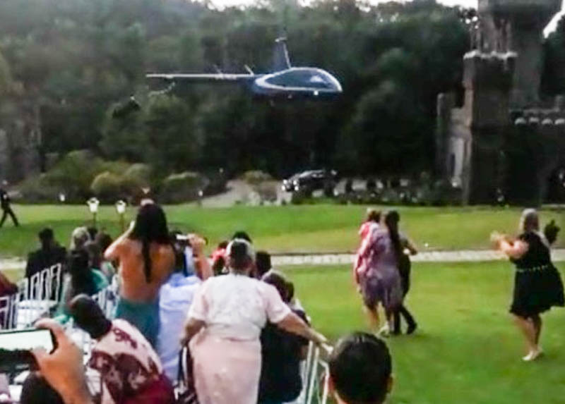 Susto: helicóptero que levava noiva ao casamento cai na chegada à cerimônia