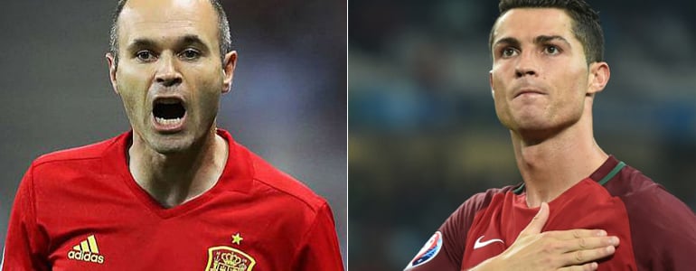 Portugal e Espanha se enfrentam no jogo mais aguardado da 1ª rodada
