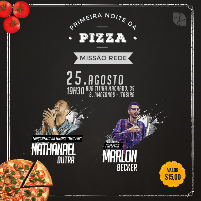 Noite da pizza em prol das crianças do Pedreira