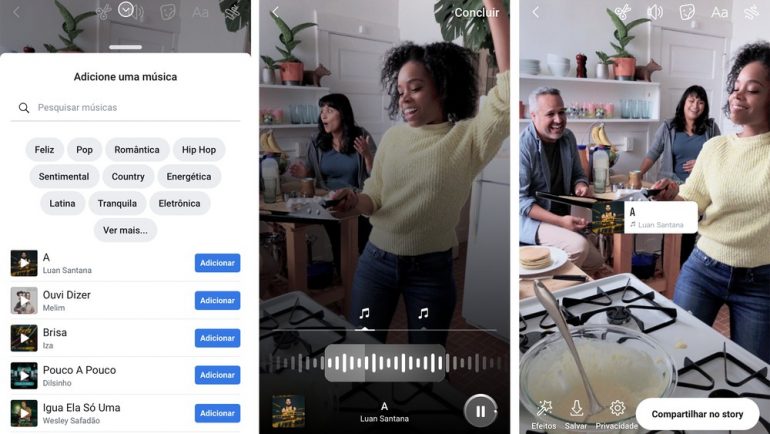 Instagram libera opção para adicionar música no Stories