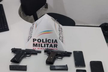 Dois homens e um adolescente são presos com armas de fogo em Itabira