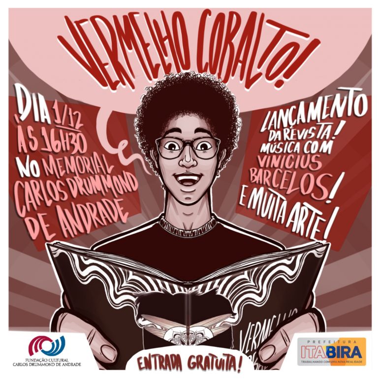 Memorial Carlos Drummond de Andrade recebe hoje o lançamento da revista Vermelho Cobalto, do ilustrador Bruno Cobal