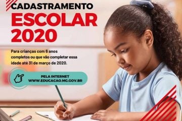 Cadastramento Escolar 2020 para a rede estadual acontece entre os dias 1º e 12 de julho