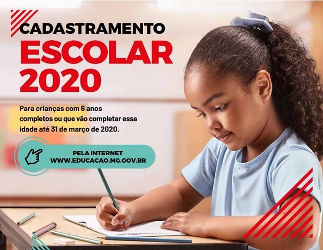 Cadastramento Escolar 2020 para a rede estadual acontece entre os dias 1º e 12 de julho