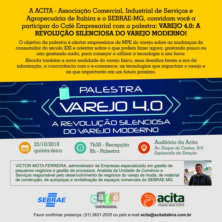 Acita promove Café Empresarial com tema “Varejo 4.0”