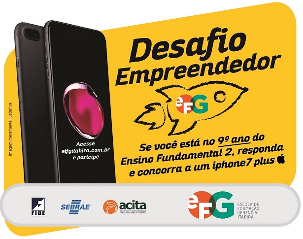 Último dia para concorrer a um iPhone no Desafio Empreendedor da EFG Itabira