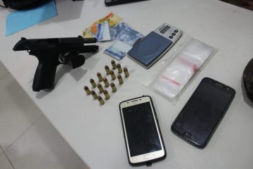 Rapaz com várias passagens pela polícia é preso armado com pistola .40