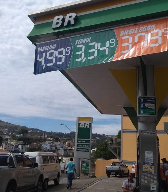 Preço da gasolina cai em Itabira
