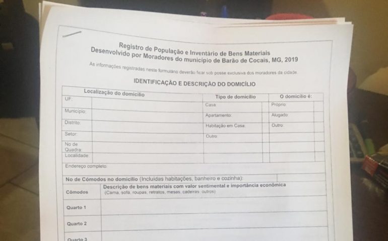 Moradores de Barão já preparam inventário de bens temendo rompimento de barragem