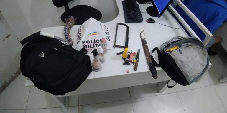 Polícia Militar prende autores de furto de cabo de telefonia