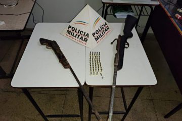 Operação da PM em Catas Altas prende homem com duas armas e munições