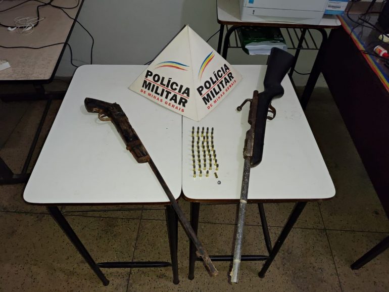 Operação da PM em Catas Altas prende homem com duas armas e munições