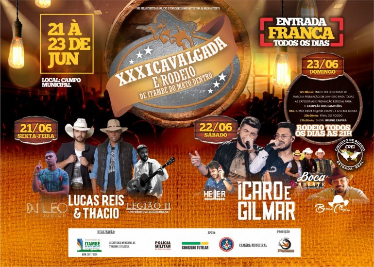 XXXI Cavalgada e Rodeio de Itambé do Mato Dentro é opção certeira para o feriado prolongado