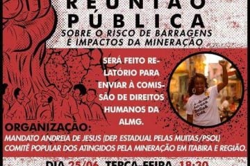 Comitê discute barragens e impactos da mineração com deputada em Itabira