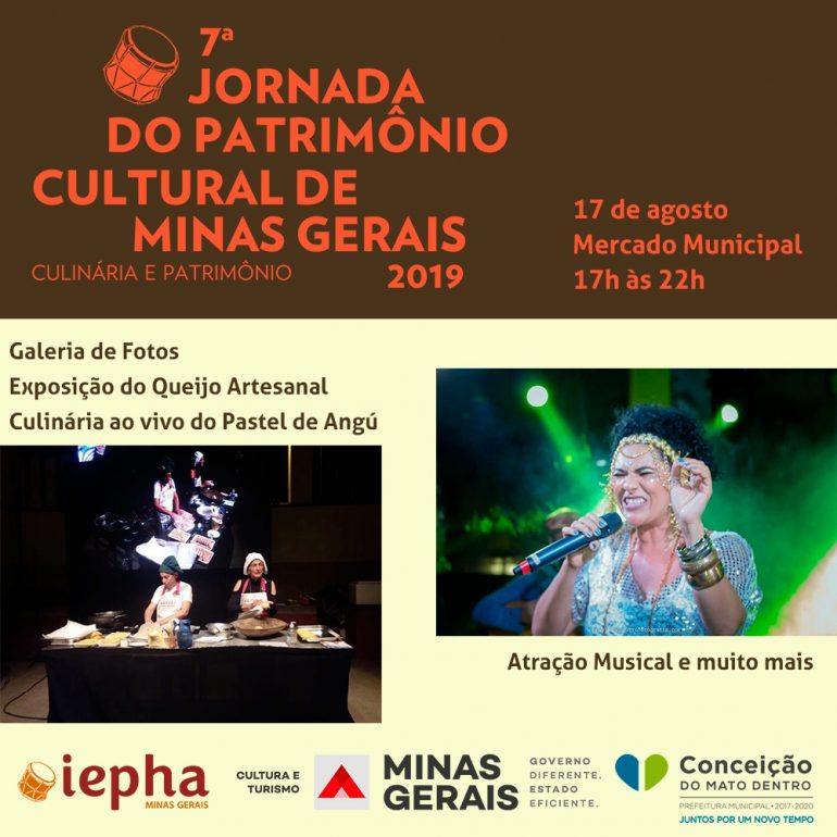 7ª Jornada Regional do Patrimônio Cultural acontece neste sábado em Conceição do Mato Dentro