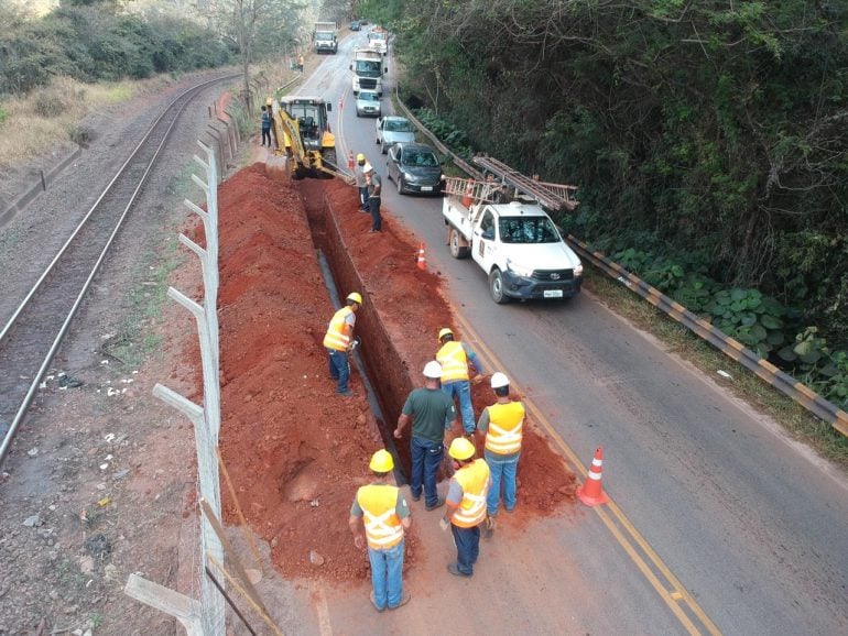 Construção do anel hidráulico interdita parcialmente Estrada 105