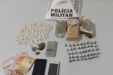 Cocaína, maconha e crack são apreendidos durante ação da PM no bairro Madre Maria de Jesus