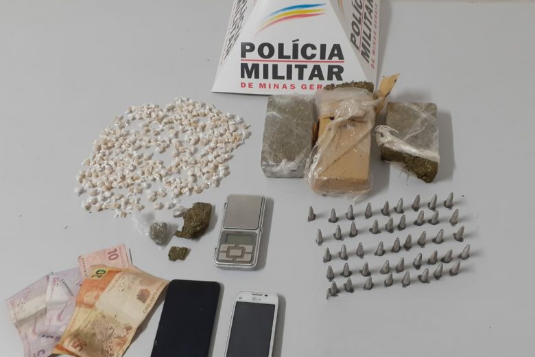 Cocaína, maconha e crack são apreendidos durante ação da PM no bairro Madre Maria de Jesus