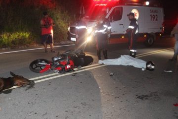 Jovem de 23 anos morre ao bater moto contra cavalo na MG-129