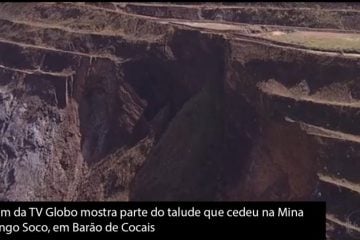Parte do Talude se desprende em mina da Vale em Barão de Cocais