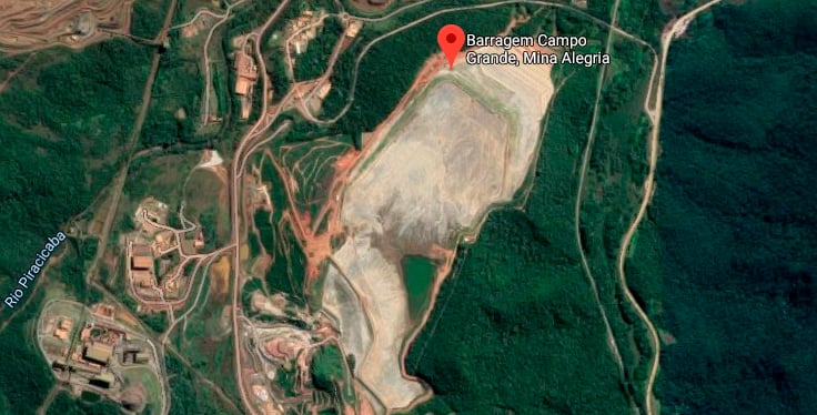 Vale deve adotar medidas de segurança para a barragem Campo Grande em Mariana