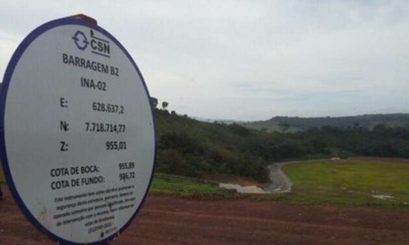 CSN protocola pedido de extinção de barragem em Conselheiro Lafaiete