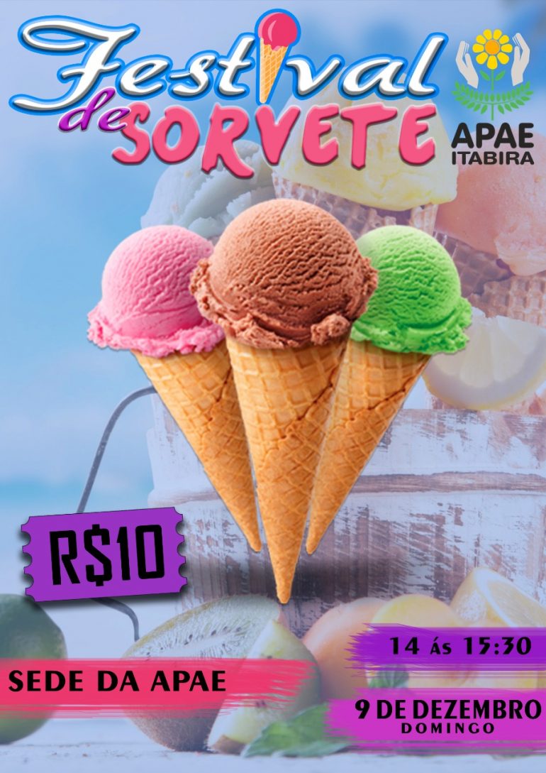 Apae Itabira realiza Festival de Sorvete para arrecadar fundos