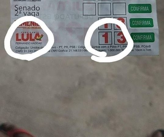 Justiça Eleitoral flagra distribuição de material com pedidos de votos para Lula em Barão de Cocais